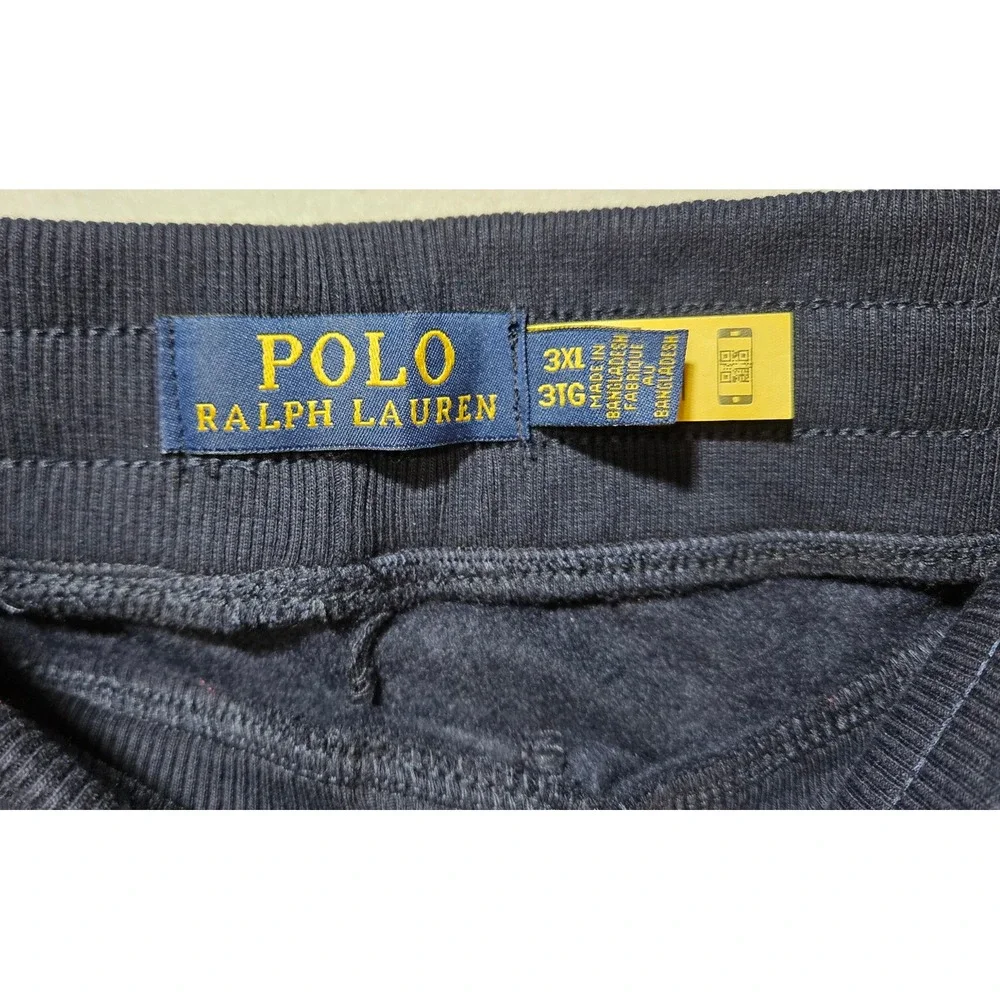 Polo Ralph Lauren Men's Navy Blue Cotton Jogger Sweatpants, 3 Pocket, 3XL, EUC!